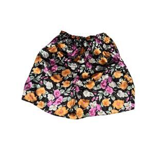 Vintage Classified Floral Satin Bermuda Shorts Size 7/L Made in Hong Kong
